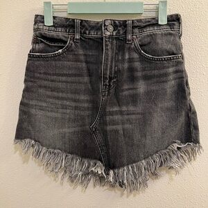 We The Free Denim Skirt with Frayed Hem Size 26